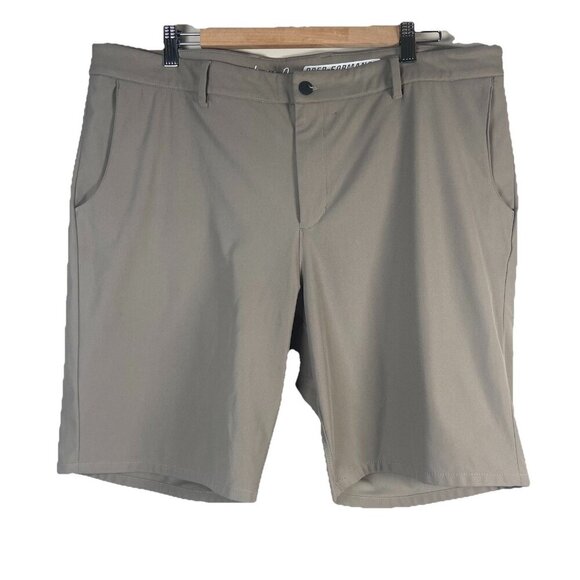 Johnnie O Shorts Mens 38 Beige Golf Chino Performance Prep-Formance Stretch - Picture 1 of 9